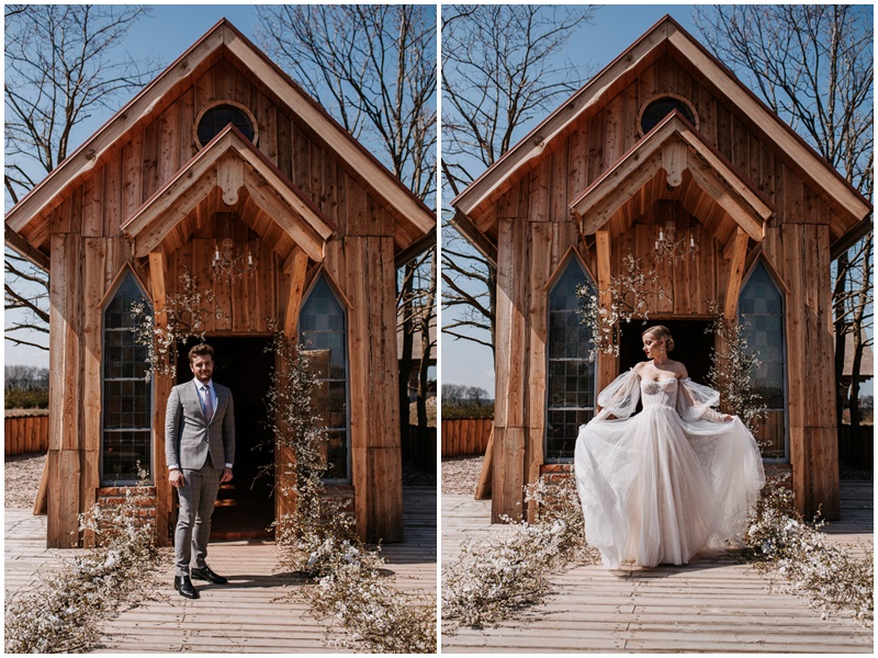 Ślub w drewnianym kościółku, skansen bicz