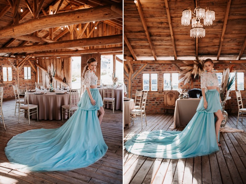 turkusowa suknia ślubna ślub wesele boho turkusowa suknia ślubna ślubni rebelianci inspiracje porady trendy ślubne 2021 