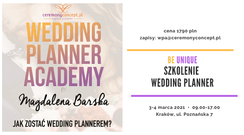 wedding planner szkolenie WPA by Magdalena Barska konsultant ślubny szkolenie dla konsultantów ślubnych kraków Ceremony Concept