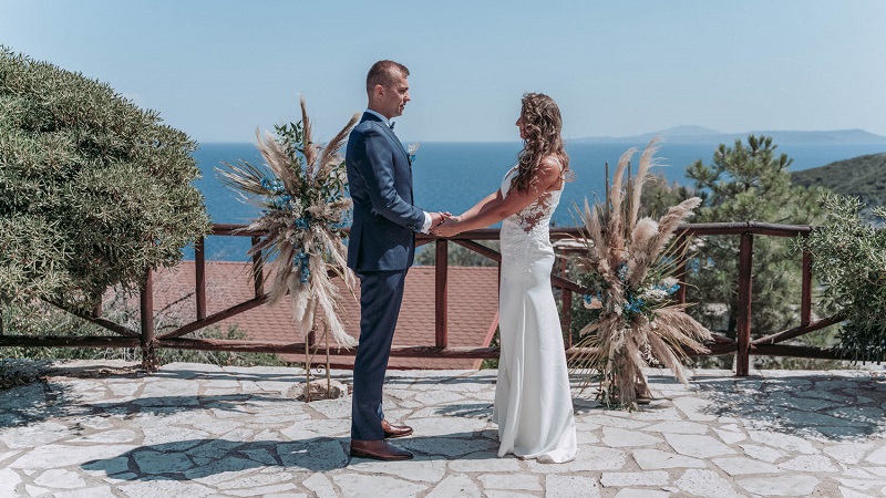 slub za granica, ślub na plaży, ślub w Grecji