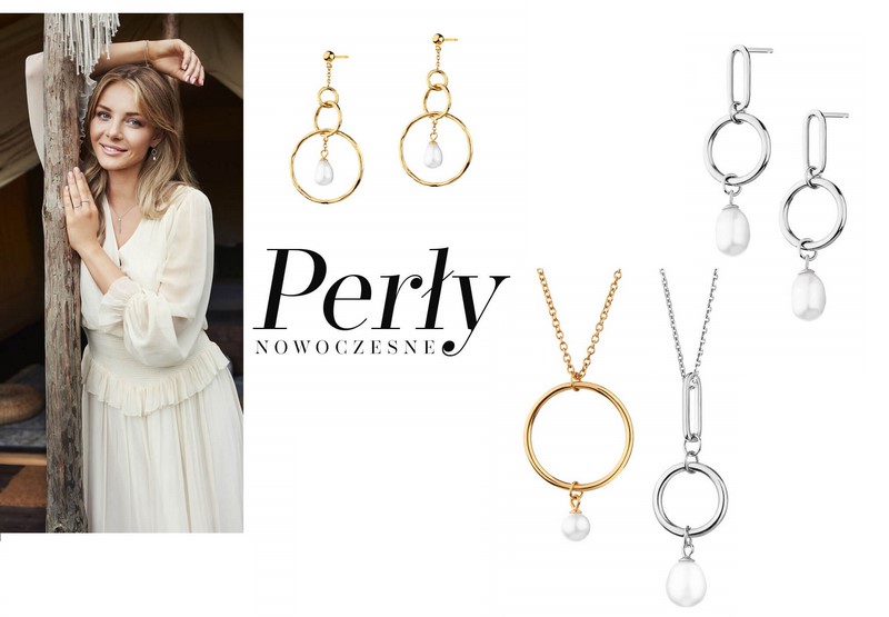 naszyjnik kolczyki wisiorek perła biżuteria perły perłowa biżuteria inspiracje moda jesień zima 2020/2021 Apart biżuteria z perłami 