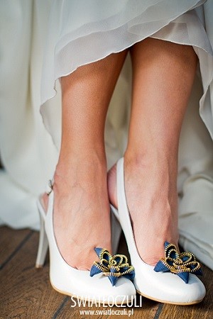 klipsy do butów ślubnych