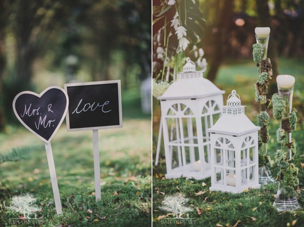 dekoracje tabliczki i drogowskazy ślubne na ślub i wesele w plenerze