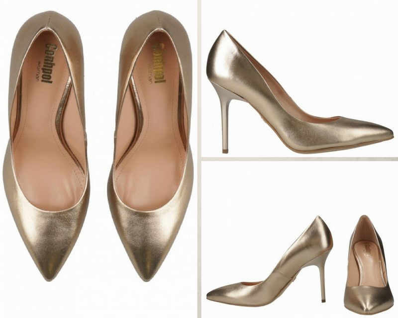 ślub wesele buty ślubne obuwie ślubne sandałki szpilki czółenka inspiracje kolorowe beżowe metaliczne Conhpol Elite