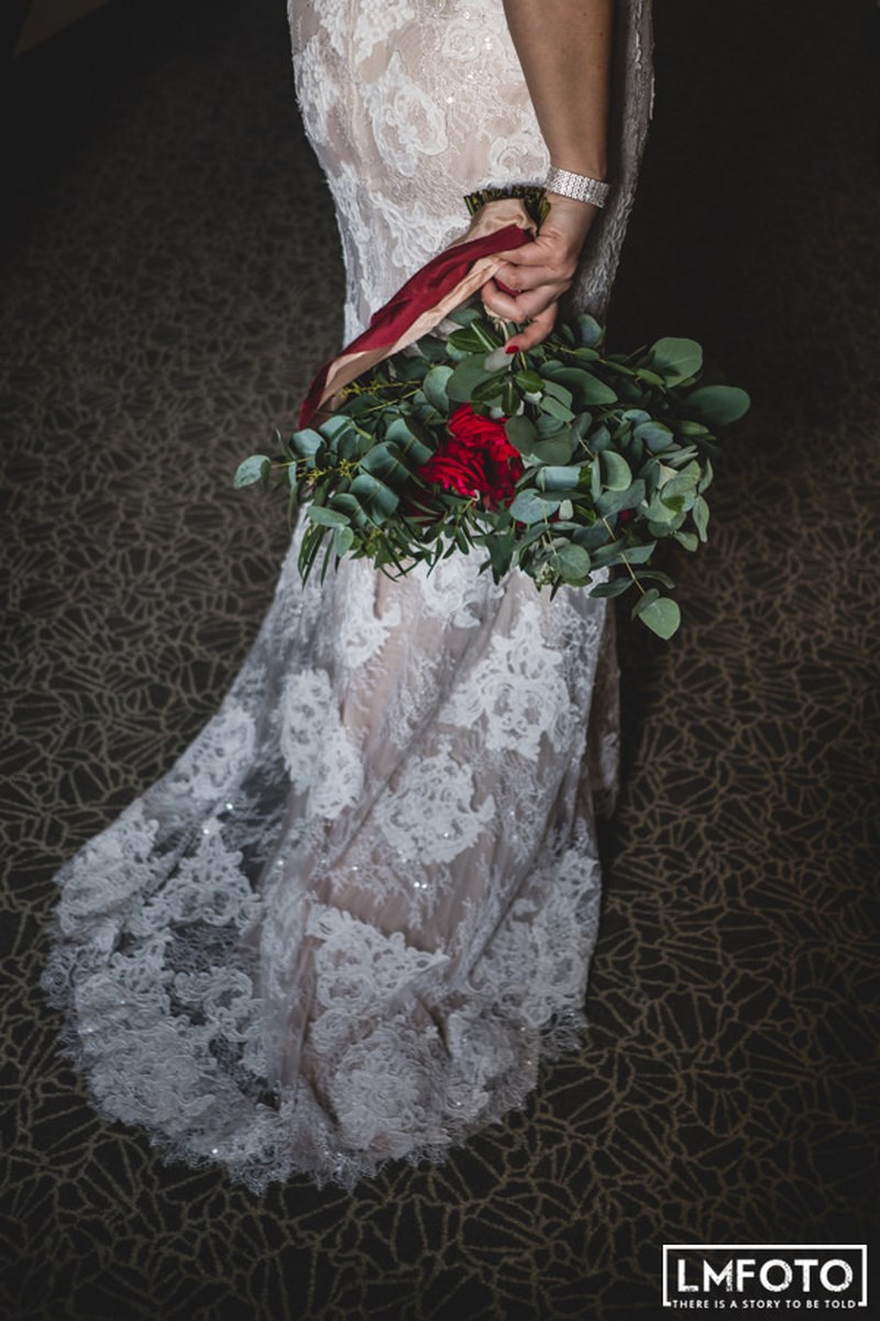 bukiet ślubny suknia ślubny jedwabna wstążka 