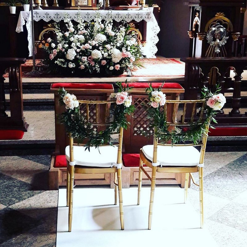 Niezłe Kwiatki Dorota Rusiniak dekoracja krzeseł na ślub dekoracja krzeseł Pary Młodej krzesła na ślub inspiracje trendy 