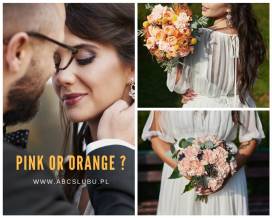 Róż czy pomarańcz - romantycznie czy energetycznie? Sesja ślubna w dwóch kolorach