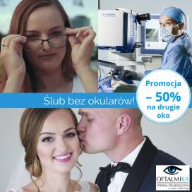 Ślub bez okularów! Do końca września można skorzystać z promocji na laserową korekcję wad wzroku!