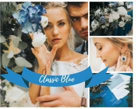 Classic Blue  - pomysł na ślub i wesele w kolorze niebieskim. Trendy ślubne 2020