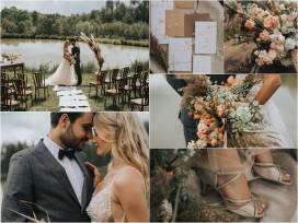 Elegant boho wedding - pomysł na plenerowy ślub i wesele nad jeziorem