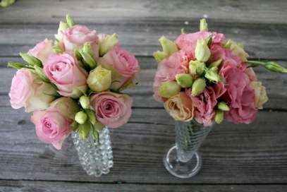 Różowe bukiety ślubne